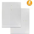 thumbnail image 1 of Clear Top Side Loading Letter Size String Envelope Accommodates Letter Sizes Documents Flap Envelope with String Closure Secures Documents - 2 Per Pack (Pack of 4) - by Emraw, 1 of 4