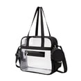 thumbnail image 1 of Clear Tote Bag Clear Bag Stadium Approved with Zipper Adjustable Strap Transparent Crossbody Purse for Sports Games Concerts Work Gym, 1 of 3