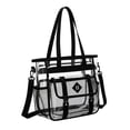 thumbnail image 1 of Clear Tote Bag,Clear Bag for Stadium Events See Through Bag for Women Transparent Concert Bag with Adjustable Shoulder Straps, 1 of 3