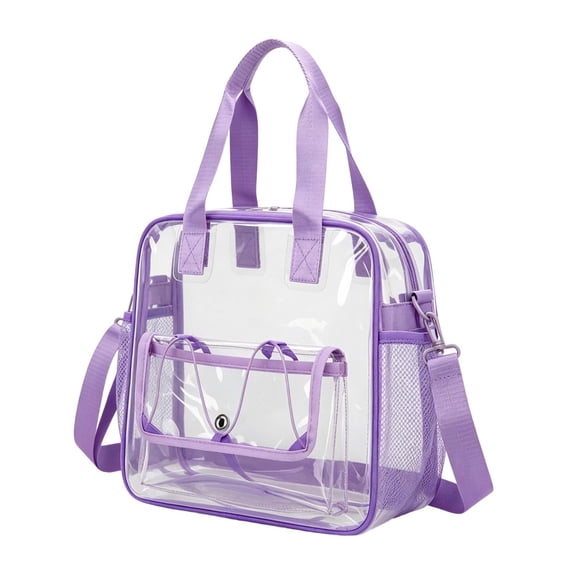 Clear Tote Bag,Clear Bag for Stadium Events See Through Bag for Women Transparent Concert Bag with Adjustable Shoulder Straps
