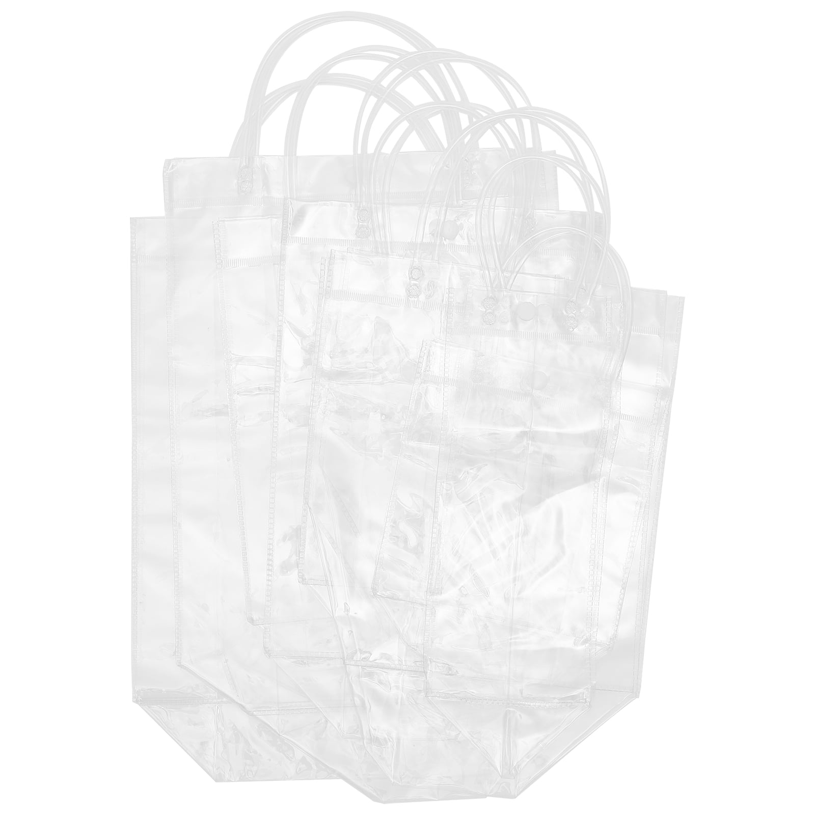 Clear Tote Bag Pvc Waterproof Transparent Handbag Travel Storage Gift Packaging Bulk Bags Portable Shopping 8 Pcs Walmart