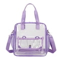 thumbnail image 1 of Clear Tote Bag Stadium Approved, Large Heavy Duty Transparent Bookbag Crossbody Handbag for Games & Work, 1 of 9