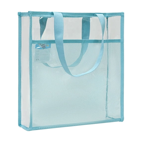 Clear Tote Bag Thickened Pvc Waterproof Double Layer Large Capacity for School Exam Tutoring Daily Use