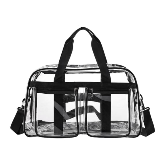 Clear Tote Bag Transparent Handbag Shoulder Purse Waterproof PVC for Women on Beach Trips and Sports Events