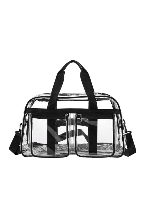Clear Tote Bag Transparent Handbag Shoulder Purse Waterproof PVC for Women on Beach Trips and Sports Events