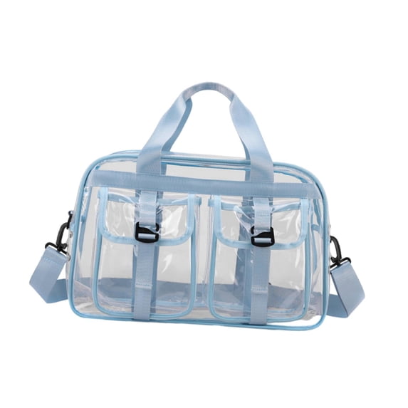 Clear Tote Bag Women Transparent PVC Handbag Travel Duffle Waterproof Large Capacity for Concert Gym Beach Events