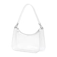 thumbnail image 1 of Clear Tote Bag with Zipper Adjustable Strap Transparent Shoulder Bag for Concerts Sports Events Work,White-14x19.5x7 cm, 1 of 5