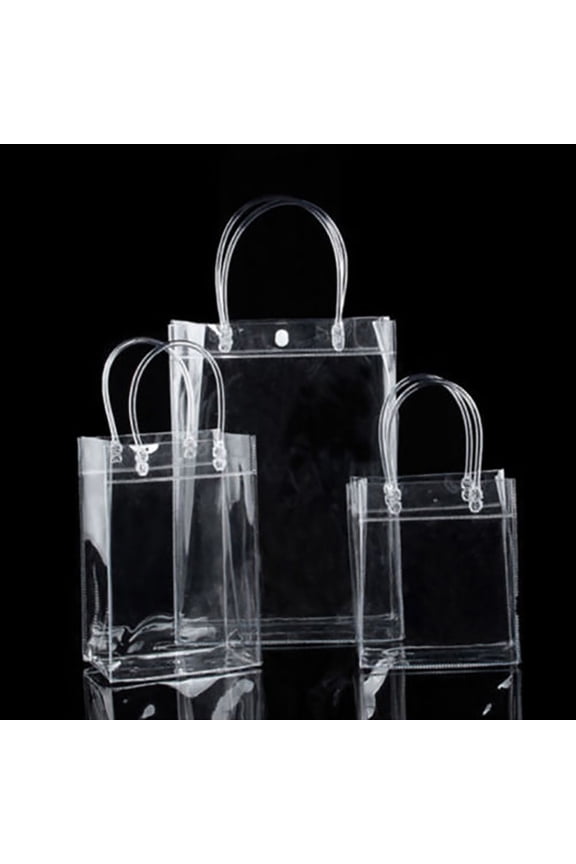Clear Tote Bags Friendly Purse Shoulder Handbag PVC Transparent Plastic Pouch