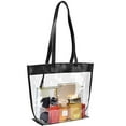 thumbnail image 1 of Clear Tote Bags for Work, Beach, Stadium, Security Approved with Magnetic Buckle Closure. (1pc), 1 of 7