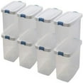 Clear Tote Plastic Stackable Bin Organizing Solution Container Bin with