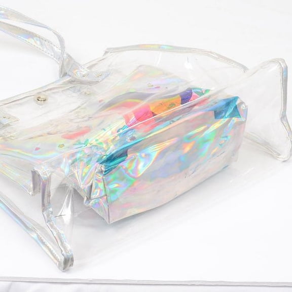 Clear Tote Unicorns Are Real Removable bag Makeup Bag Inside