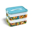 Clear Toy Storage Bins with Lid for Lego, Stackable Toy Organizers Box