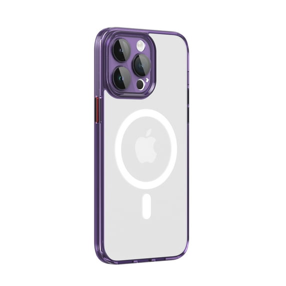 Clear Translucent Case for iPhone 14 Pro, Ultra Slim Shockproof Lightweight Matte Case Frosted Glossy Magsafe Anti-scratch Anti-fingerprint Phone Case Cover for iPhone 14 Pro 6.1", Purple