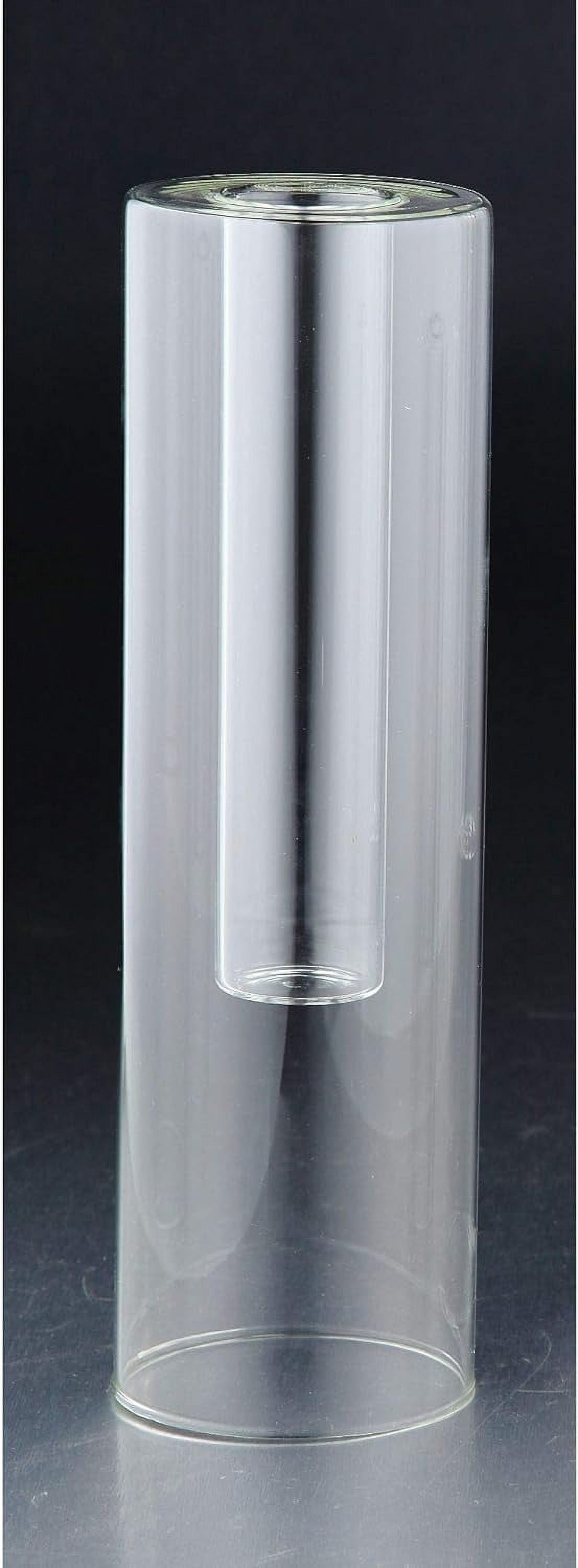 Clear Translucent Solid Shine Cylindrical Glass Vase