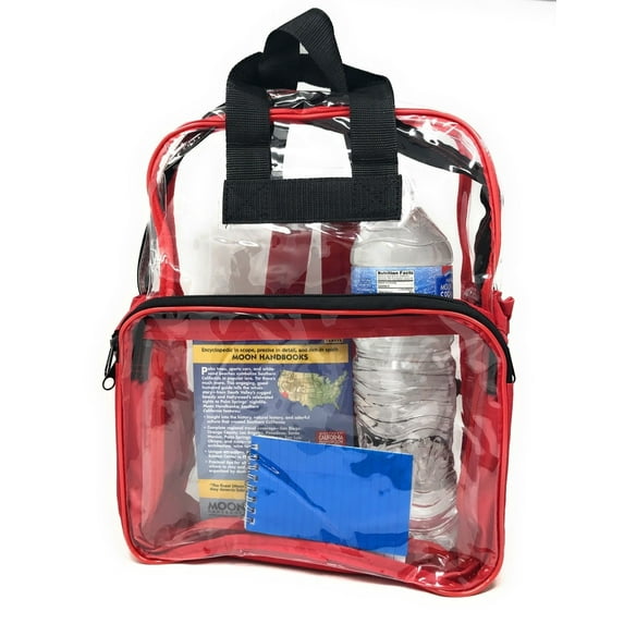 Clear Transparent Backpack Book Bag School Stadium Security Tsa Travel Rally 12X15inch