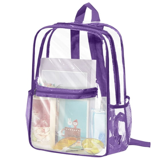 Clear Transparent Backpack, Heavy-Duty PVC Bag, Beach Travel Style, for Sports or Concerts, Festival-Ready Design, Stadium Approved Bag, See-Through , Ihhxbz | Pvc, C