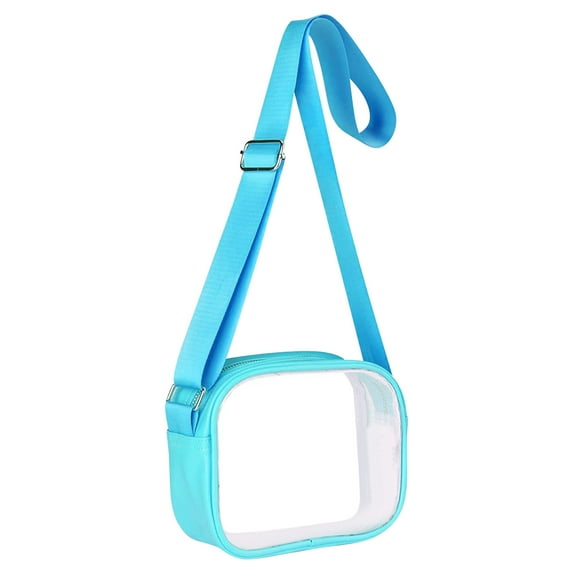 Clear Transparent Bag for Stadium Events,Cosmetic Purse for Concerts Sports Games Festivals, Compliant See-Through Shoulder Bag with Adjustable Strap, Small Crossbody Bag for Women