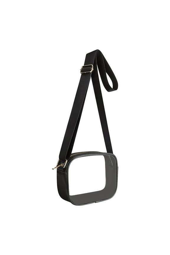 Clear Transparent Bag for Stadium Events,Cosmetic Purse for Concerts Sports Games Festivals, Compliant See-Through Shoulder Bag with Adjustable Strap, Small Crossbody Bag for Women