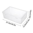 thumbnail image 1 of Clear Transparent Book Storage Box - Large Capacity Desktop Organizer for Books, Magazines & Snacks - Portable Plastic Container with Lid, 3 Sizes Available, 1 of 3