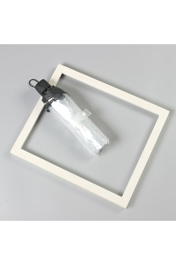 Clear Transparent Compact Travel Umbrella Lightweight Mini Folding Rain Umbrella