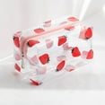 thumbnail image 1 of Clear Transparent Cosmetic Bag Travel Makeup Case with Flower Print Zipper Pouch for Toiletries and Cosmetics Storage - Portable Mini Wash Bag for Women Men Home or Travel Organization, 1 of 3