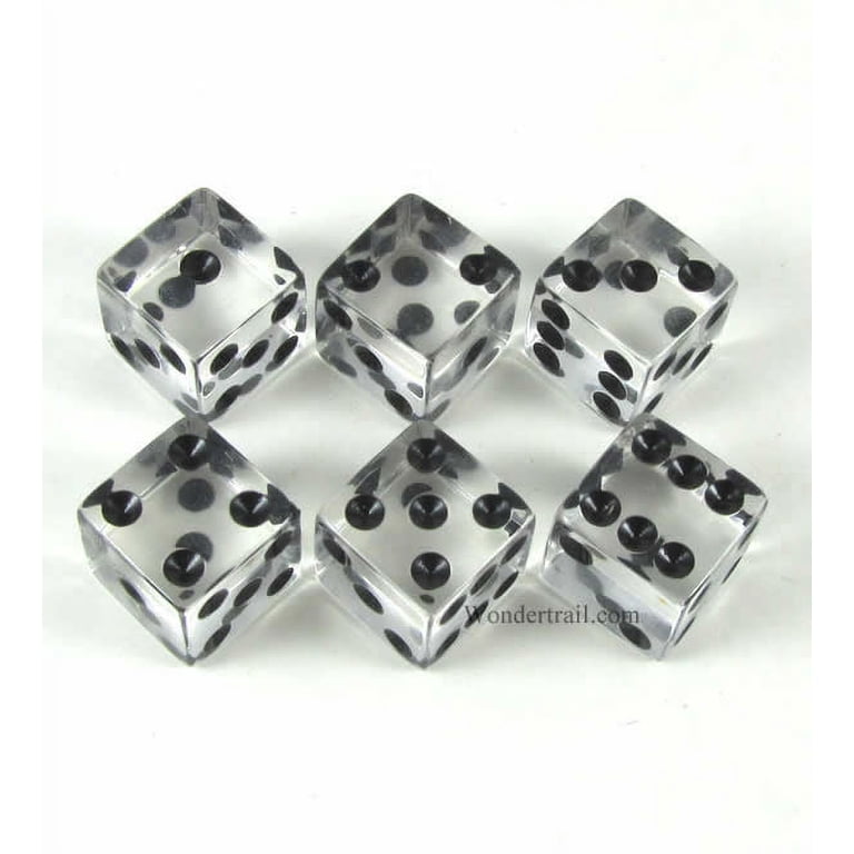 Koplow Games 8mm D6 Dice – Set Of 10, White With Black Pips, Small Square, MPN 06952