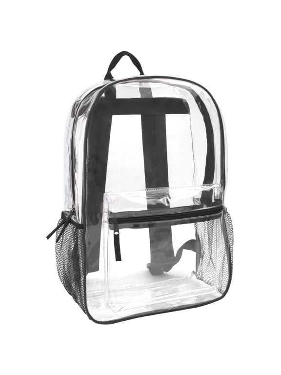 PVC Clear Stadium Daypack - Heavy Duty Waterproof Stadium Approved Unisex Backpack