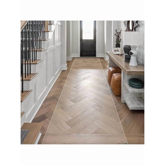 Clear Transparent Indoor Outdoor Entryway Doormat, Waterproof Low Profile PVC Leather-Look Rug, 2x3 Ft, Modern Style