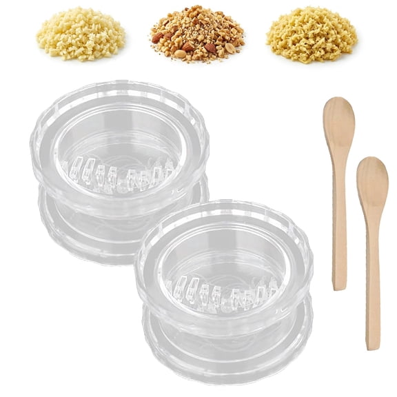 Clear Transparent Manual Garlic Twister and Crusher, Multi-Functional Ginger Mincer & Grinder Tool for Onion, Herbs, Nuts, Impact Resistant Kitchen Gadget