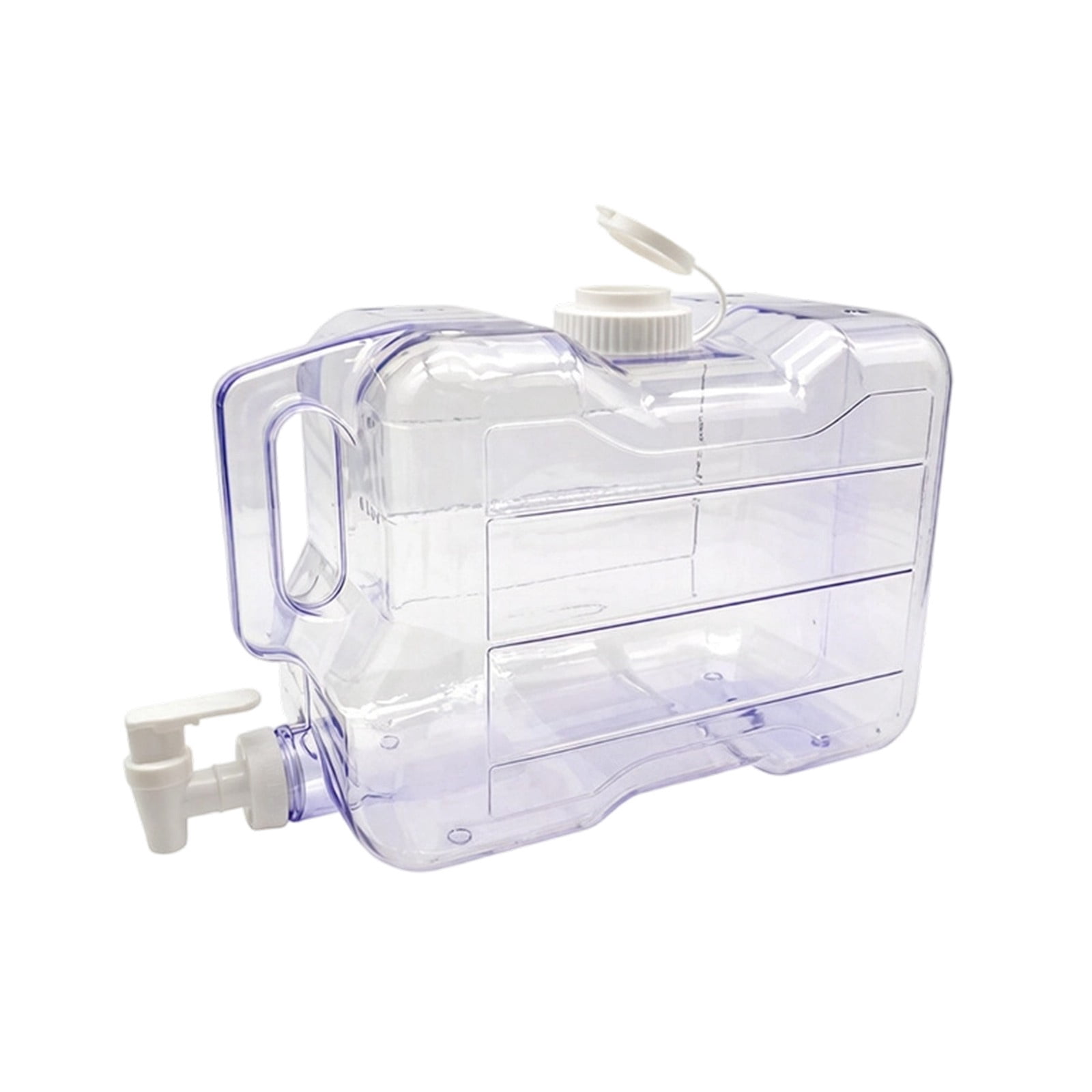 Clear Transparent Water Storage Container with Tap Spout, Portable Outdoor Water Jug for Camping Picnic Cold Liquid Storage