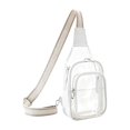 thumbnail image 1 of Clear Travel Shoulder Bag Waterproof Lightweight Transparent Messenger Crossbody Bag, Secure Zipper For Everyday Hands-Free Use, 1 of 4
