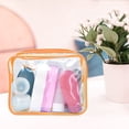 thumbnail image 1 of Clear Travel Toiletry Organizer for Liquids Approved Transparent Storage Bag for Cosmetics Lightweight and Travel, 1 of 3