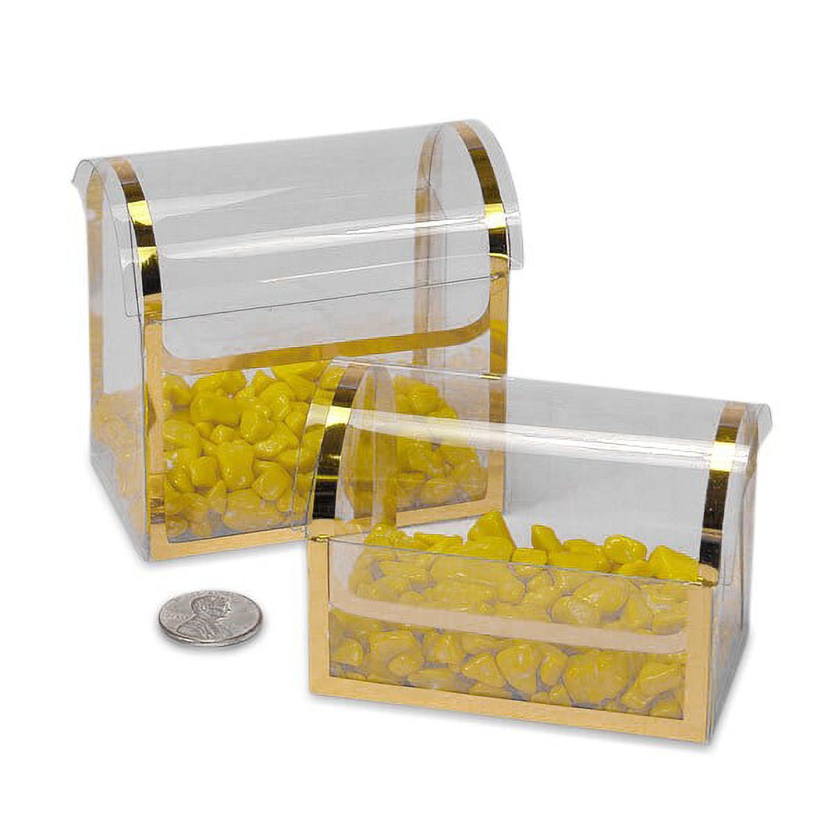 Clear Treasure Chest Favor Box Quantity 50 Width 1 3/4" by Paper