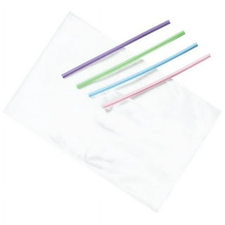 Clear Frosted Plastic Gift Bags, Cub 8x4x9.75, 25 Pack, 3 Mil