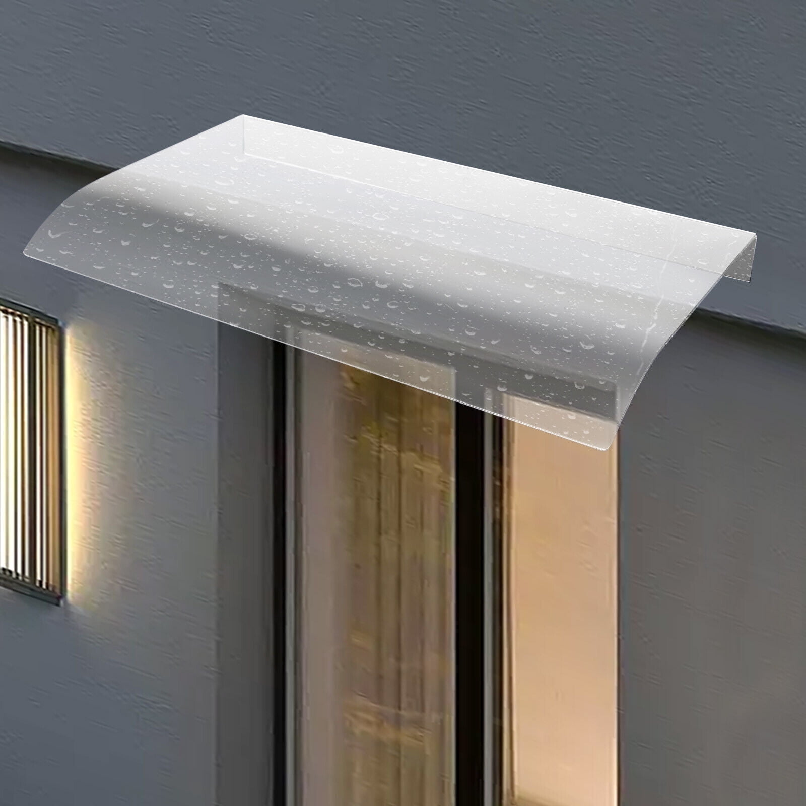 Clear UV Protector Front Door Window Awning Cover Outdoor Clear Canopy ...