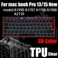 Clear Ultra Thin TPU Keyboard Cover for M2 Chip MacBook Air 13.6 and M1