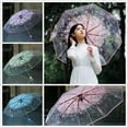 thumbnail image 1 of Clear Umbrella under $5! Xqxayjr Transparent Clear Umbrella, 3-Fold Compact Windproof Umbrella, Automatic Open Close Design, Lightweight Portable for Rain Sun Protection, 1 of 9