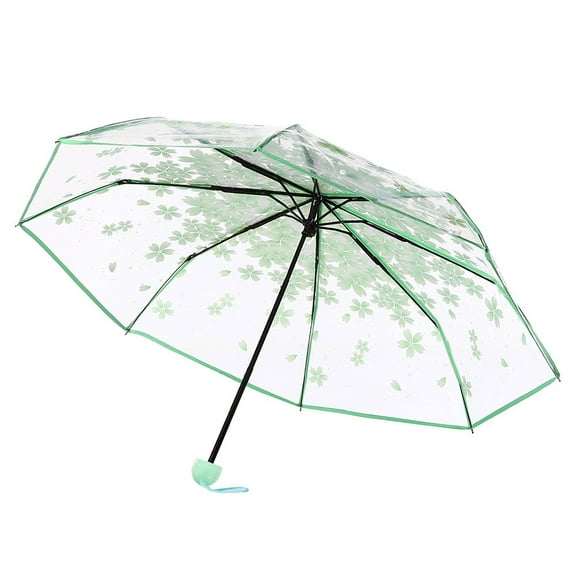 Clear Umbrellas, Folding Bubble Rain Umbrella for Photo Wedding Travel, 37"