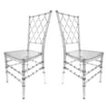 thumbnail image 1 of Clear Resin ProClear Lattice Back Chair - Set of 2 by Chivari (Assembly Req), 1 of 12