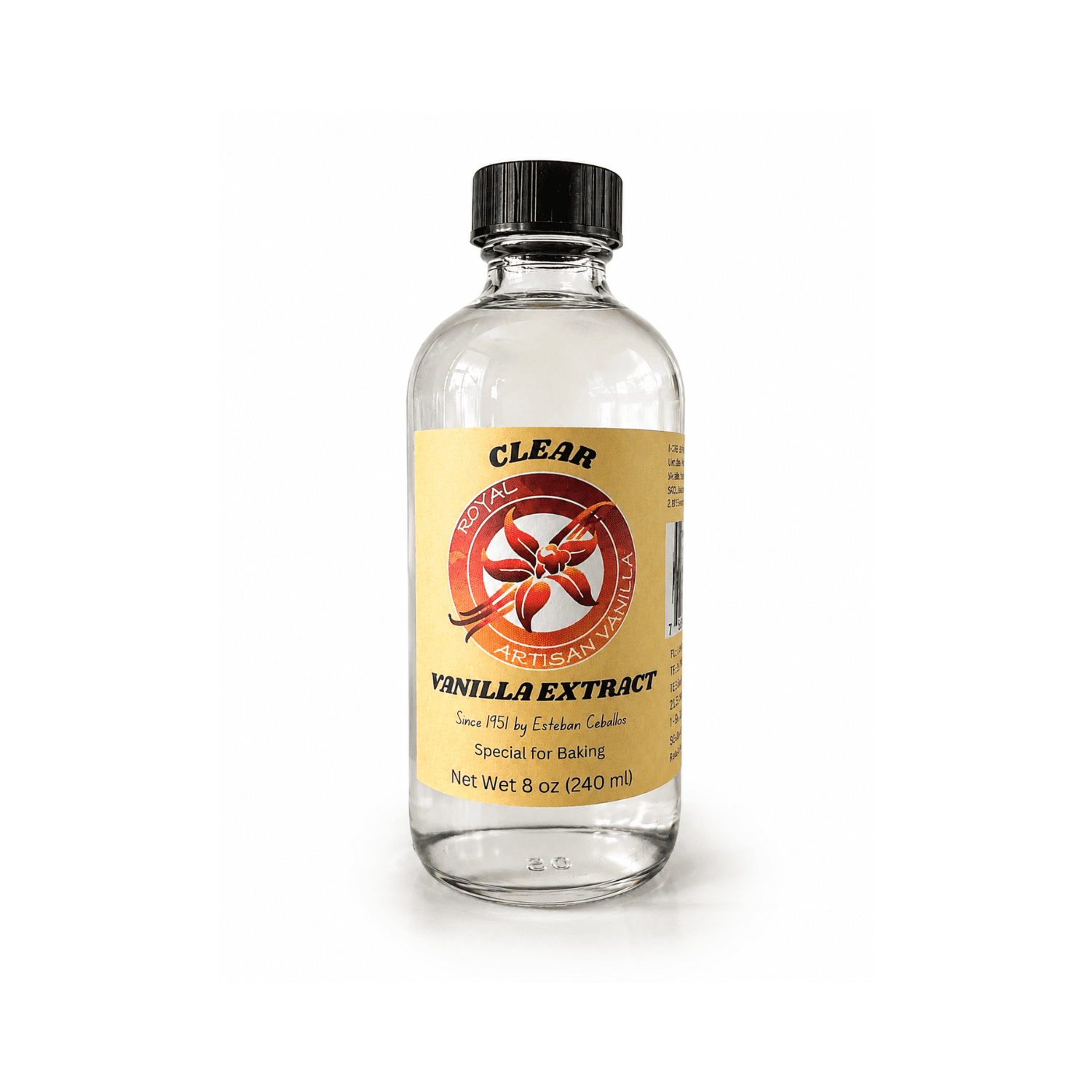 Royal Artisan Vanilla Clear Vanilla 8 oz, Special for Baking