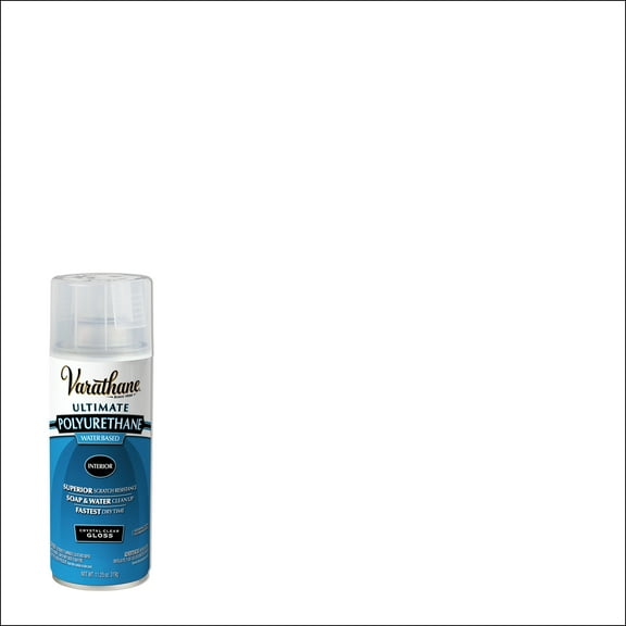 Clear, Varathane Gloss Ultimate Crystal Clear Polyurethane Water-Based-200081, 11.25 oz Spray