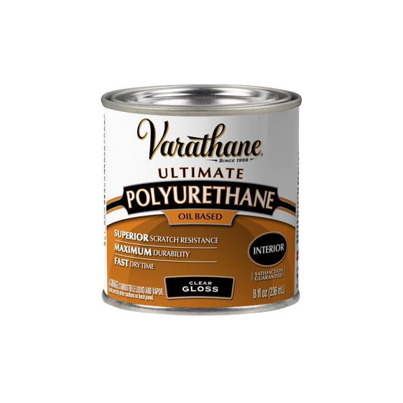 Clear, Varathane Gloss Ultimate Polyurethane Oil-Based-9061H, Half Pint