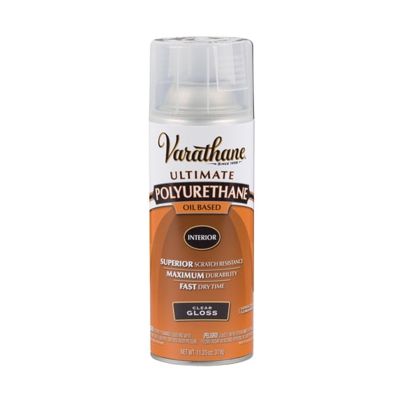 Clear, Varathane Gloss Ultimate Polyurethane Oil-Based-9081, 11.25 oz Spray