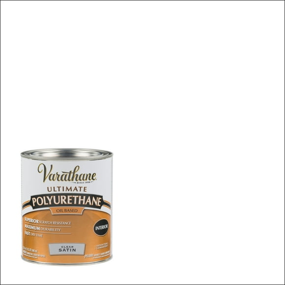 Clear, Varathane Satin Ultimate Polyurethane Oil-Based-9141H, Quart