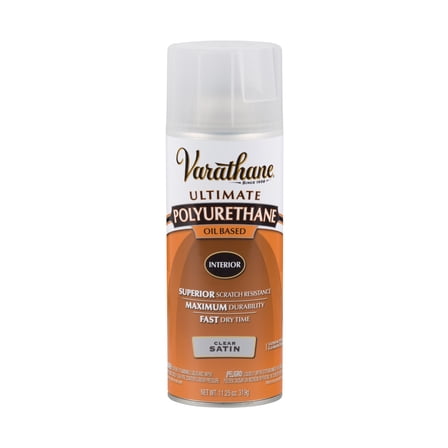 Clear, Varathane Satin Ultimate Polyurethane Oil-Based-9181, 11.25 oz Spray