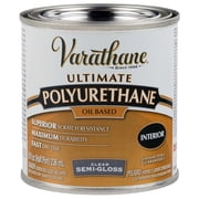 Clear, Varathane Ultimate Oil-Based Interior Polyurethane, Semi-Gloss-6061H, Half Pint