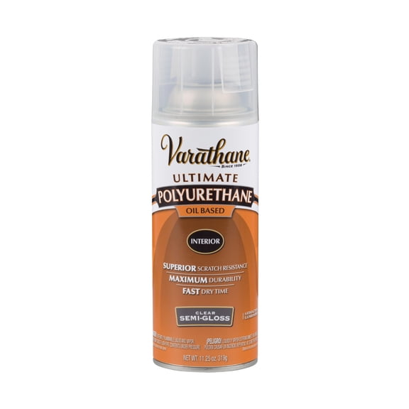 Clear, Varathane Semi-Gloss Ultimate Polyurethane Oil-Based-6081, 11.25 oz Spray