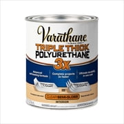 Clear, Varathane Triple Thick Semi-Gloss Polyurethane-284472, Quart