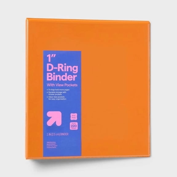 Clear View 3‑Ring Binder, 1" Capacity, Multipurpose File Binder for School and Office Organization