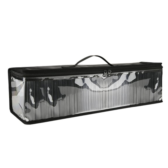 Clear View CDs Storage Case With 50 Capacity Tear Resistant Fabric Portable Carry Handle